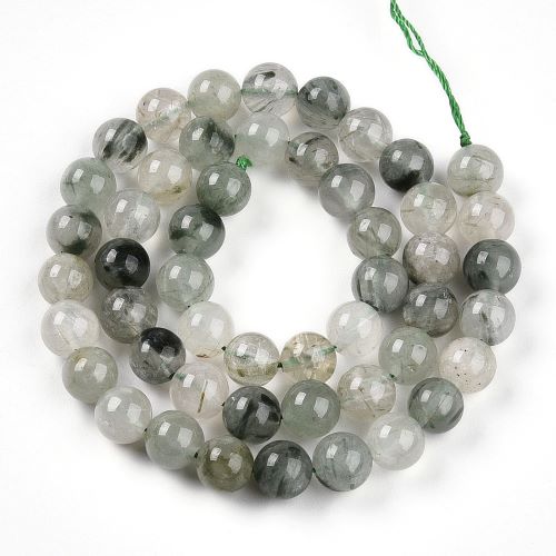 Green Rutilated Quartz Gemstone Bead | Alberta Bead Store