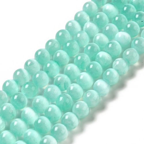 Selenite Aquamarine Gemstone Bead - Crystals and Sun Signs