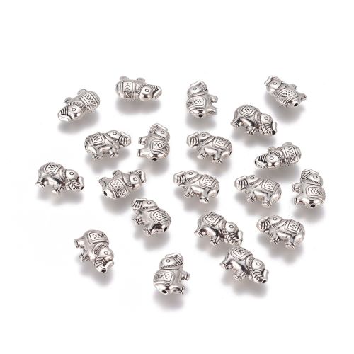 Tibetan Style Alloy Bead Elephant Antique Silver 20pcs | Alberta Bead Store