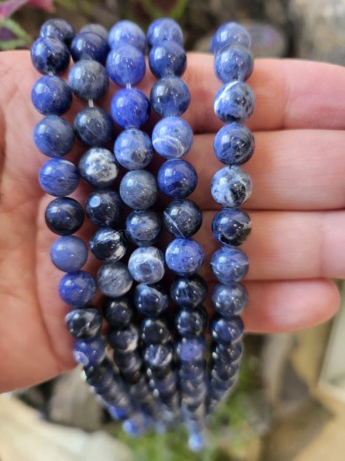 Sodalite Gemstone Beads - All Sizes - Crystals and Sun Signs