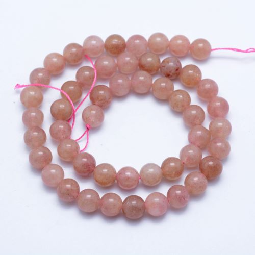 Strawberry Quartz Gemstone Beads | Alberta Bead Store