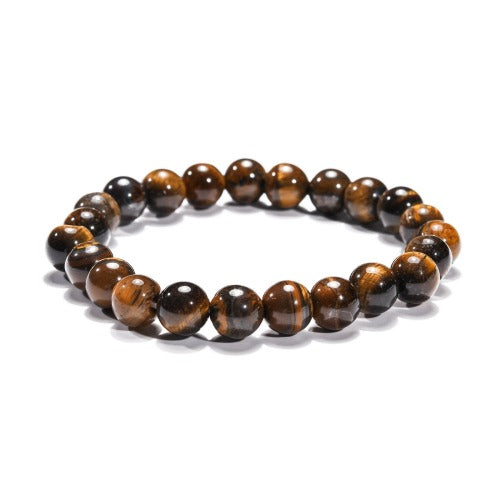 Tiger Eye Gemstone Bead Bracelet - Witches Ink LTD - O/A Crystals and Sun Signs