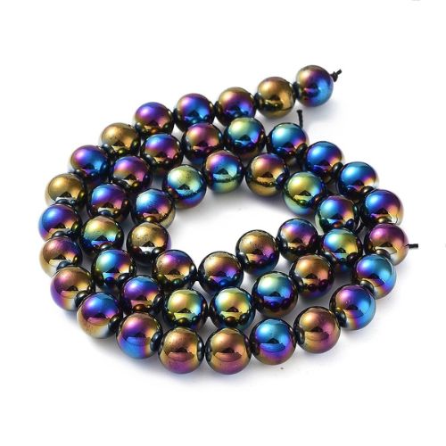 Titanium Plated Obsidian Gemstone Beads - All Sizes | Crystals and Sun Signs Co