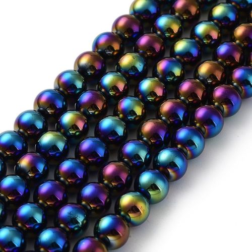 Titanium Plated Obsidian Gemstone Beads - All Sizes - Witches Ink LTD - O/A Crystals and Sun Signs