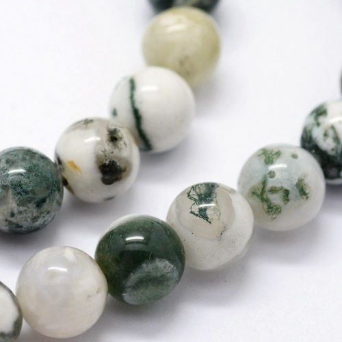 Green Tree Agate Gemstone Bead | Alberta Bead Store