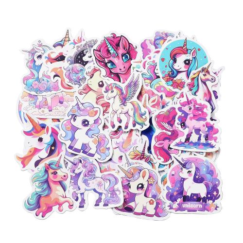 Unicorn PVC Vinyl Stickers 50pcs | Crystals and Sun Signs Co