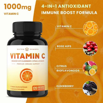 NutraChamps - Vitamin C Supplement - Witches Ink LTD - O/A Crystals and Sun Signs