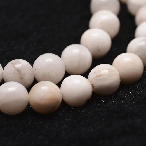 White Crazy Lace Agate Gemstone Bead | Alberta Bead Store