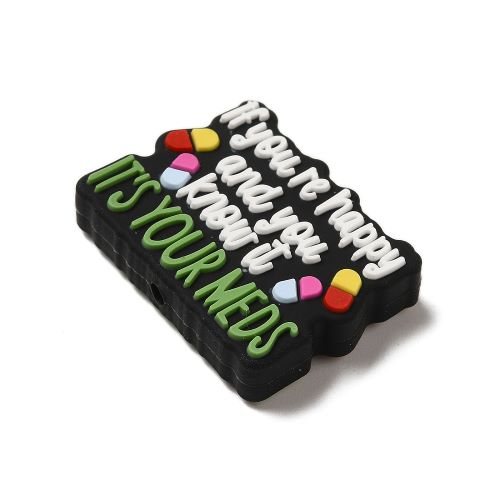 Silicone Bead "If You're Happy" | Alberta Bead Store