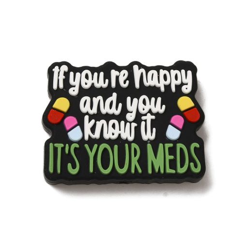 Silicone Bead "If You're Happy" | Alberta Bead Store