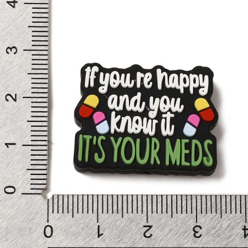 Silicone Bead "If You're Happy" | Alberta Bead Store