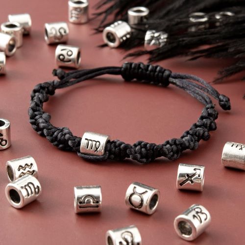 Zodiac Large Hole Column Bead 12pc Set | Crystals and Sun Signs Co