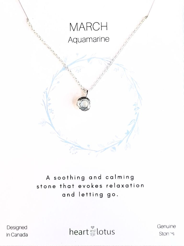 Sterling Silver Birthstone Necklace - Premium  from Crystals and Sun Signs Co - Shop now at Crystals and Sun Signs Co