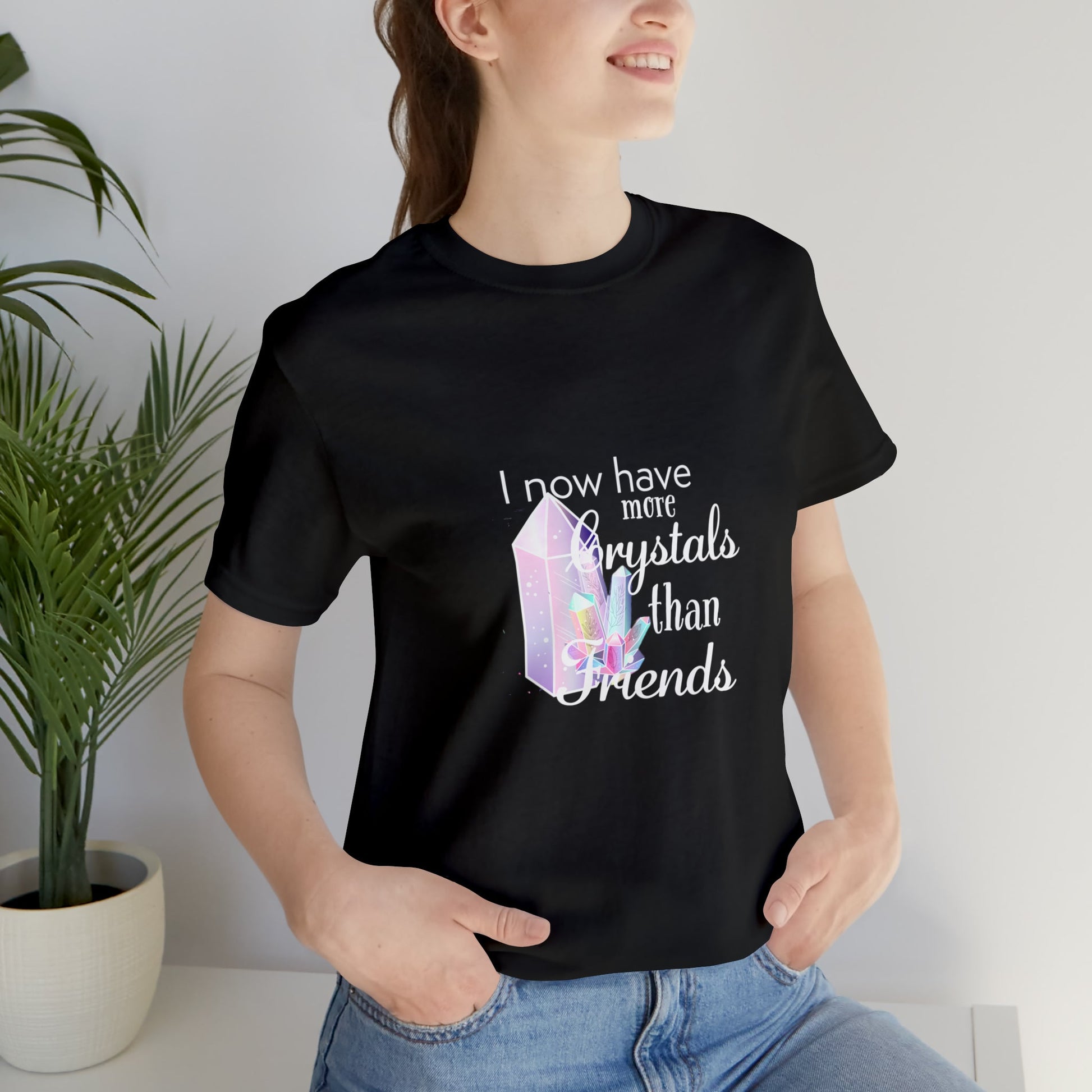 I Now Have More Crystals Than Friends Tee - Premium T-Shirt from Printify - Shop now at Crystals and Sun Signs Co
