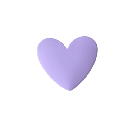 Matte Acrylic Heart Cabochons 33mm