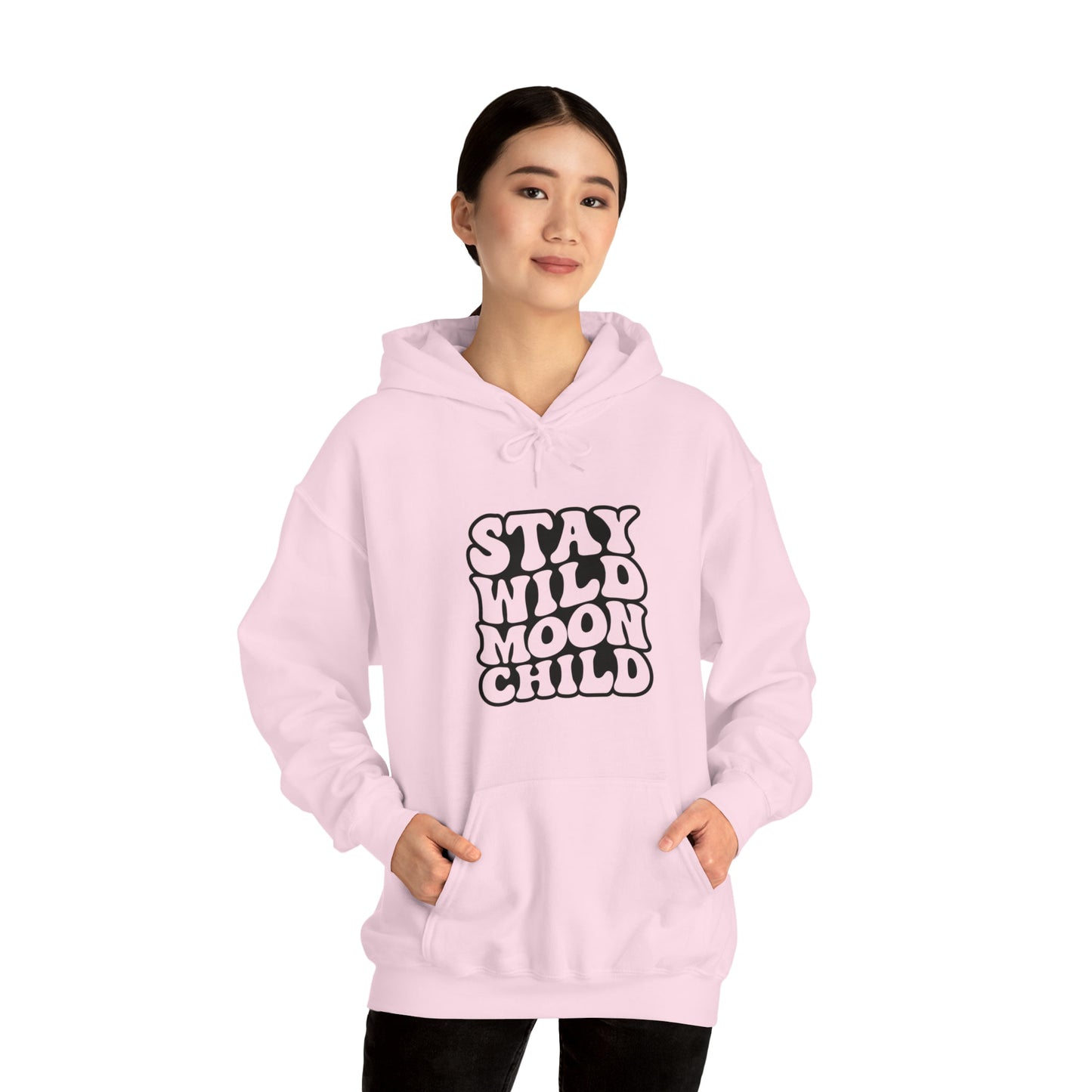 Stay Wild Moon Child Hooded Sweatshirt - Premium Hoodie from Printify - Shop now at Crystals and Sun Signs Co