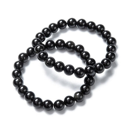 Obsidian Gemstone Bead Bracelet | Crystals and Sun Signs Co