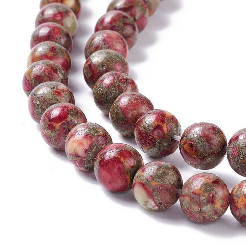 Pyrite & Vesuvianite Gemstone Beads - Dyed - All Sizes - Premium Beads from Crystals and Sun Signs Co - Shop now at Witches Ink LTD