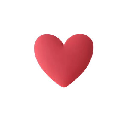 Matte Acrylic Heart Cabochons 33mm