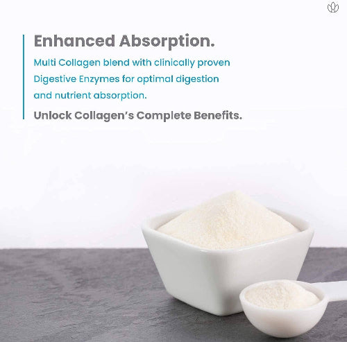 Multi Collagen Pills |Types I,II,III,V,X | Double Hydrolyzed | NutraChamps