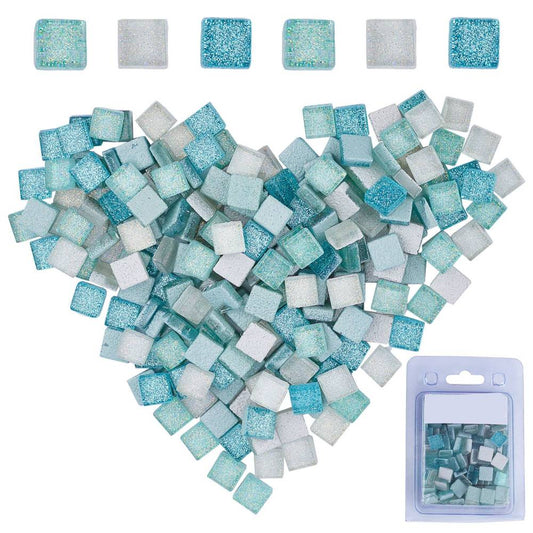 Mosaic Glass Sky Blue 220pcs | Alberta Bead Store