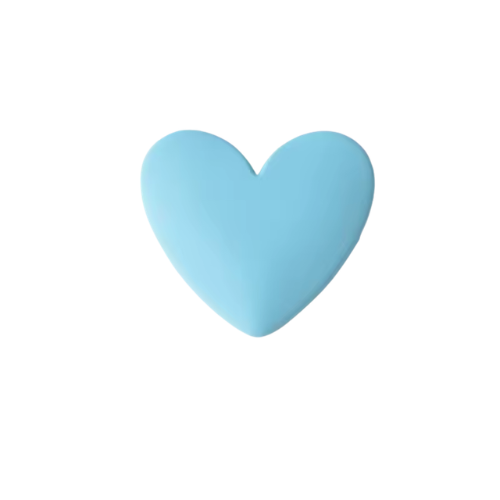 Matte Acrylic Heart Cabochons 33mm