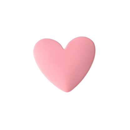 Matte Acrylic Heart Cabochons 33mm