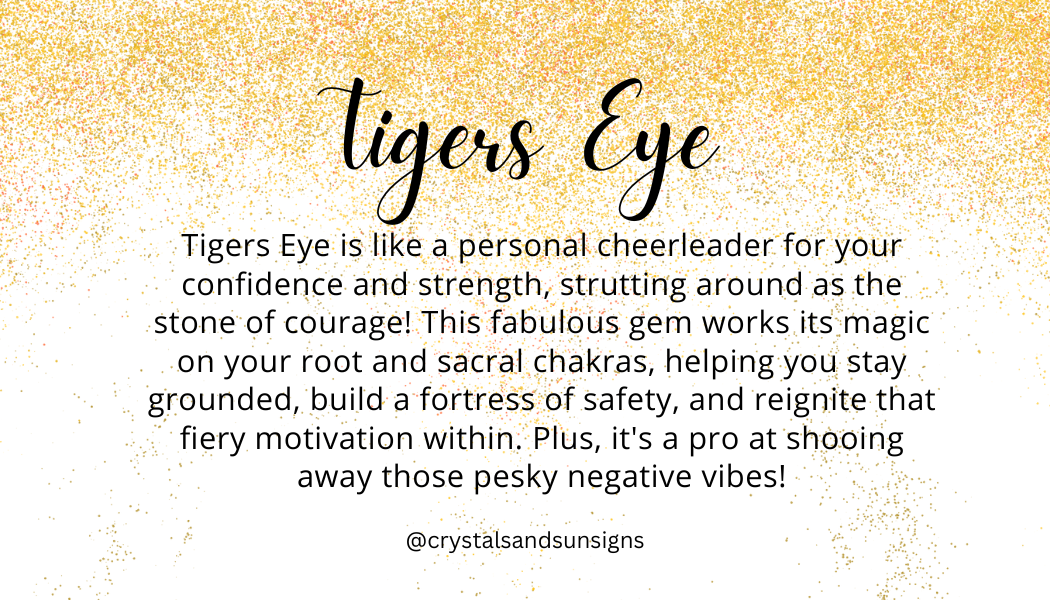 Tiger Eye Gemstone Bracelet - The Stone of Courage | Crystals and Sun Signs Co