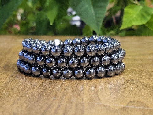 Hematite Bead Bracelet | Crystals and Sun Signs Co