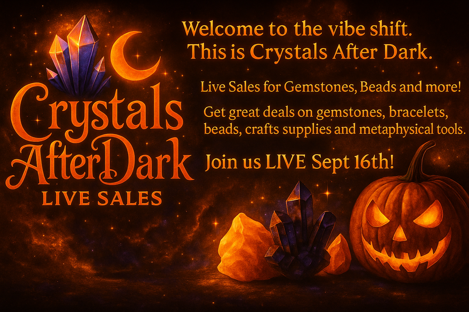 Load video: Gemstone Live sale Halloween Addition