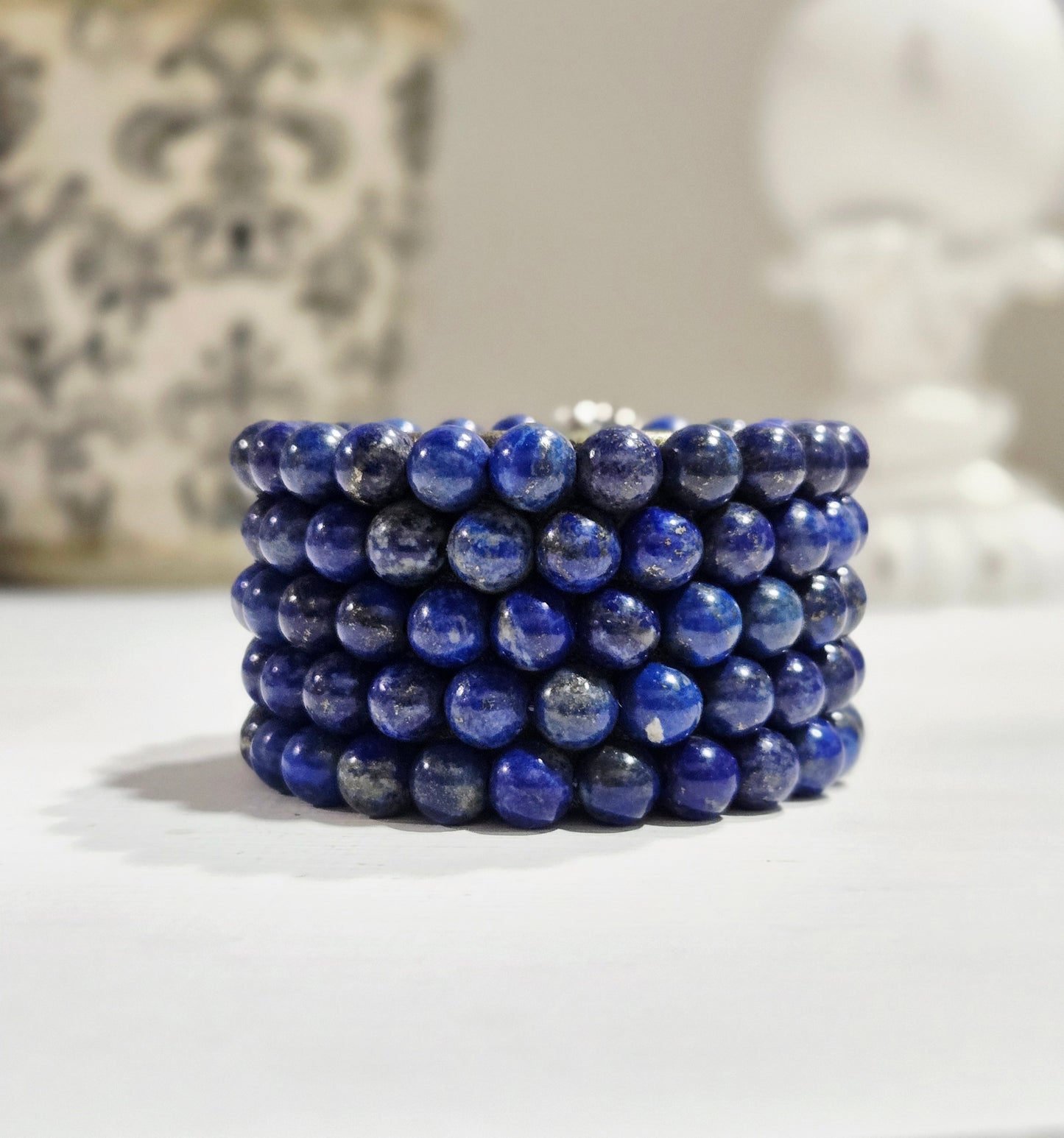 Lapis Lazuli Gemstone Bead Bracelet | The Stone of Intuition