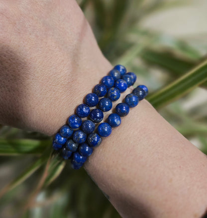 Lapis Lazuli Gemstone Bead Bracelet | The Stone of Intuition