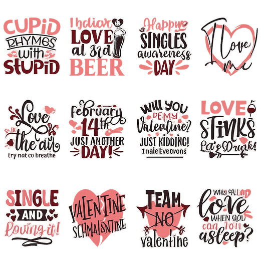 Valentine Hearts Heat Transfers