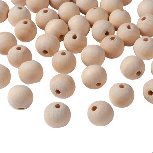 Macrame Wood Beads 20MM, Hole 4-5MM | Alberta Bead Store