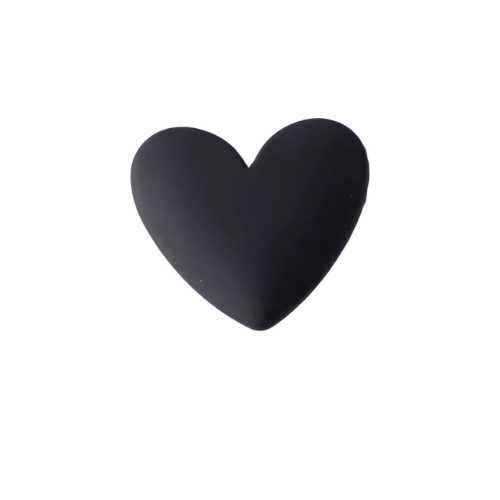 Matte Acrylic Heart Cabochons 33mm