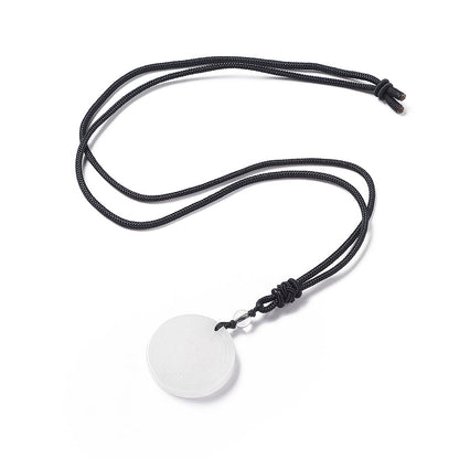 Clear Quartz Engraved Flower of Life Necklace | Crystals and Sun Signs Co