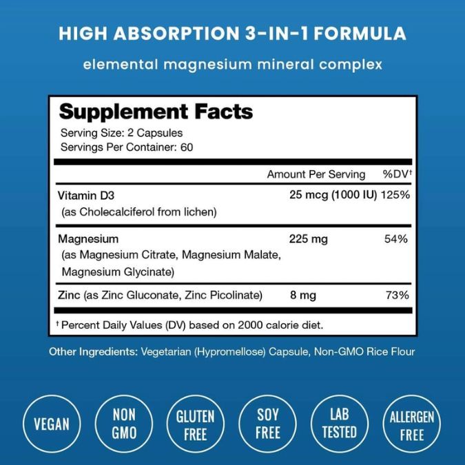 NutraChamps - Magnesium, Zinc & Vitamin D3 Supplement | NutraChamps
