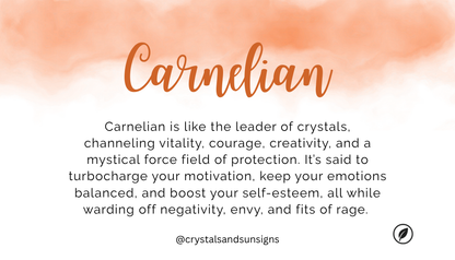 Carnelian Gemstone Bracelet - The Stone of Creativity