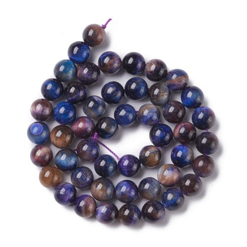 Galaxy Tigers Eye Gemstone Beads - Dyed - All Sizes - Premium Beads from Crystals and Sun Signs Co - Shop now at Witches Ink LTD
