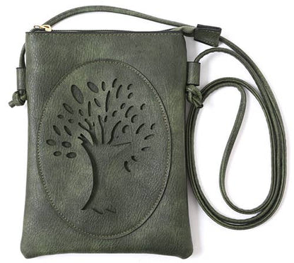 Tree of Life Crossbody Bag Green