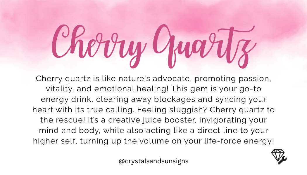 Cherry Quartz Gemstone Bracelet - The Stone of Emotional Healing