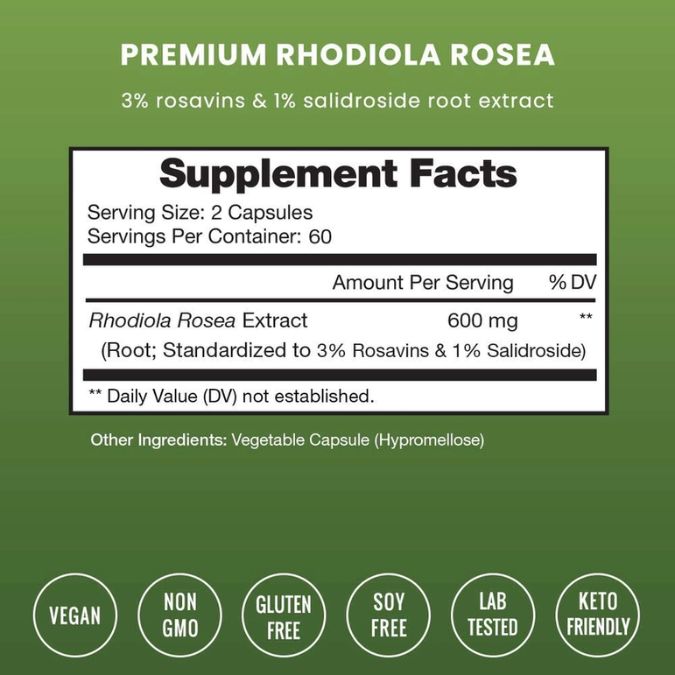 NutraChamps - Rhodiola Rosea Supplement - Premium Supplement from NutraChamps - Shop now at Witches Ink LTD