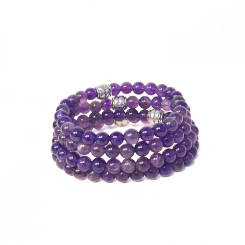 Amethyst Gemstone Bracelet - The Stone of Higher Self | Crystals and Sun Signs Co