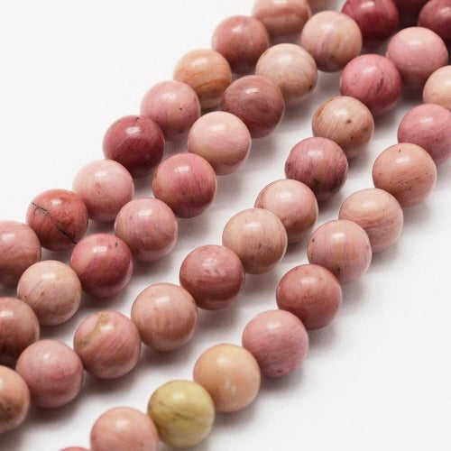 Natural Rhodonite Beads - All Sizes - Premium Bead from Crystals and Sun Signs Co - Shop now at Witches Ink LTD