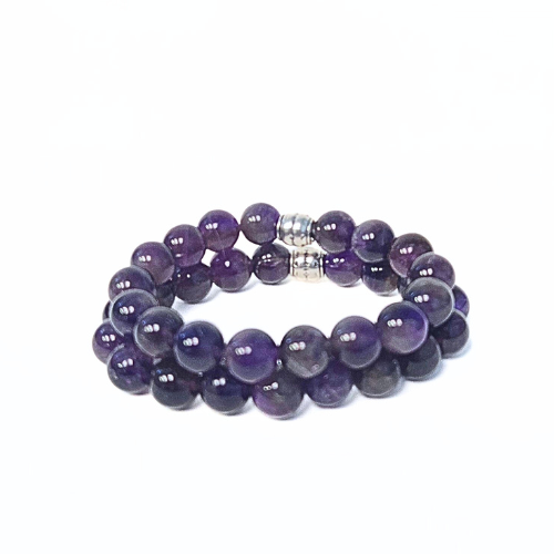 Amethyst Gemstone Bracelet - The Stone of Higher Self | Crystals and Sun Signs Co