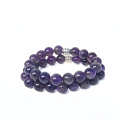 Amethyst Gemstone Bracelet - The Stone of Higher Self | Crystals and Sun Signs Co