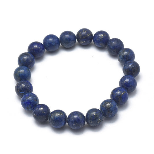 Lapis Lazuli Gemstone Bead Bracelet 8MM | Crystals and Sun Signs Co
