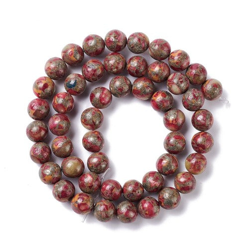 Pyrite & Vesuvianite Gemstone Beads - Dyed - All Sizes - Premium Beads from Crystals and Sun Signs Co - Shop now at Witches Ink LTD