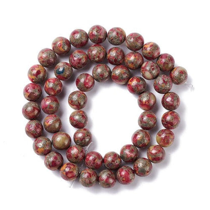 Pyrite & Vesuvianite Gemstone Beads - Dyed - All Sizes | Crystals and Sun Signs Co