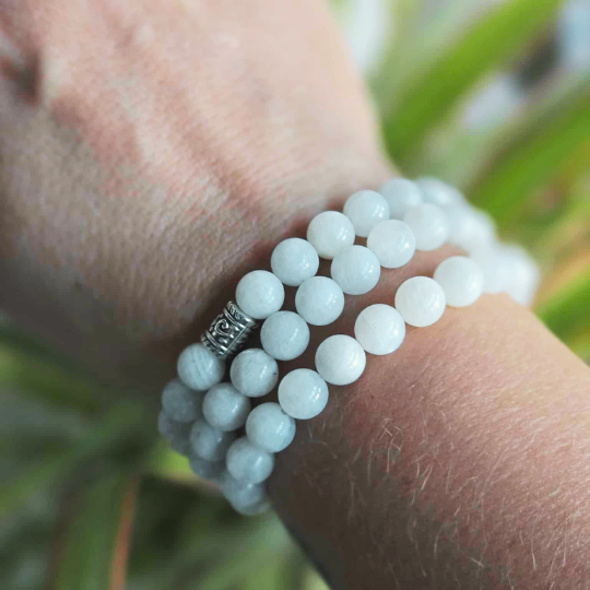 Moonstone Gemstone Bead Bracelet | The Stone of New Beginnings - Crystals and Sun Signs Co